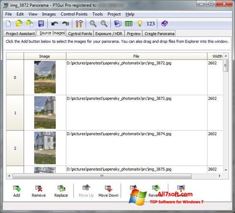 Capture d'écran PTGui pour Windows 7