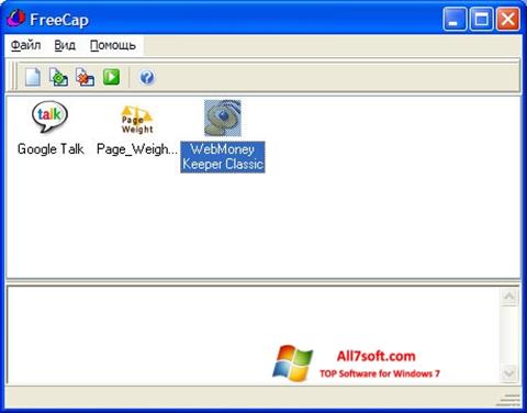 Capture d'écran FreeCap pour Windows 7