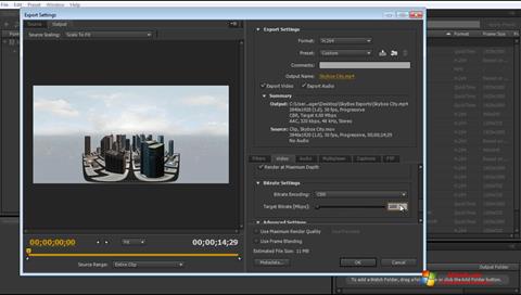 Capture d'écran Adobe Media Encoder pour Windows 7