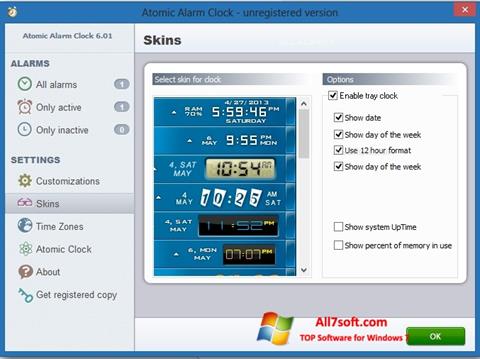 Capture d'écran Atomic Alarm Clock pour Windows 7