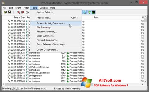 Capture d'écran Process Monitor pour Windows 7