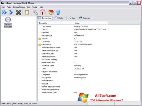 Capture d'écran Cobian Backup pour Windows 7