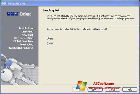 Capture d'écran PGP Desktop pour Windows 7
