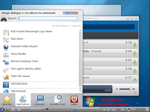 Capture d'écran VkAudioSaver pour Windows 7