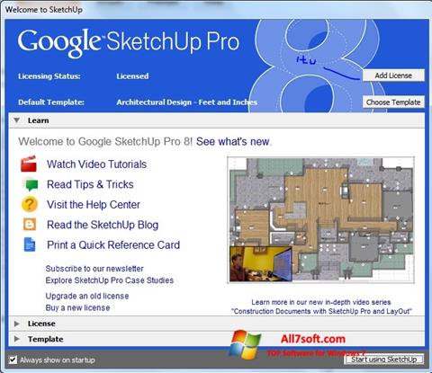 Capture d'écran Google SketchUp Pro pour Windows 7