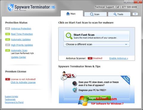 Capture d'écran Spyware Terminator pour Windows 7