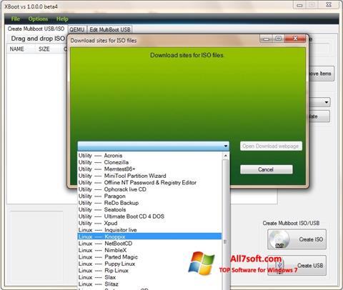 Capture d'écran XBoot pour Windows 7
