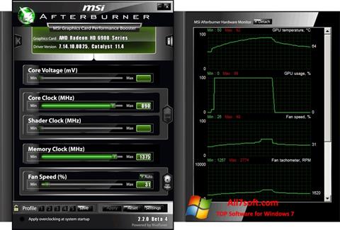 Capture d'écran MSI Afterburner pour Windows 7