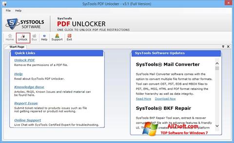 Capture d'écran PDF Unlocker pour Windows 7