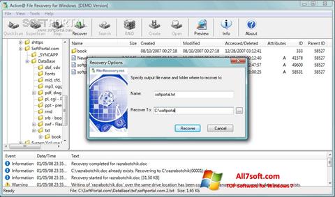 Capture d'écran Active File Recovery pour Windows 7