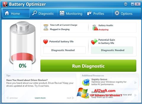 Capture d'écran Battery Optimizer pour Windows 7