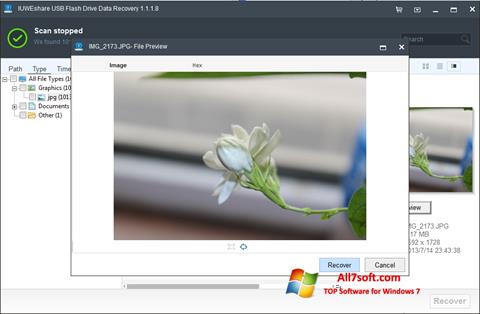 Capture d'écran USB Flash Drive Recovery pour Windows 7
