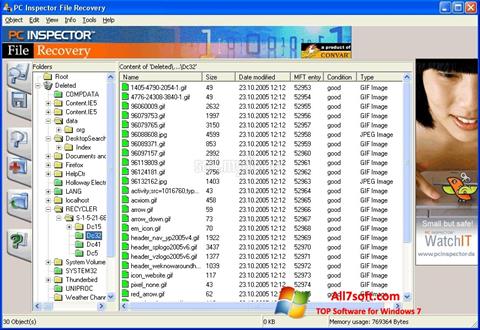 Capture d'écran PC Inspector File Recovery pour Windows 7