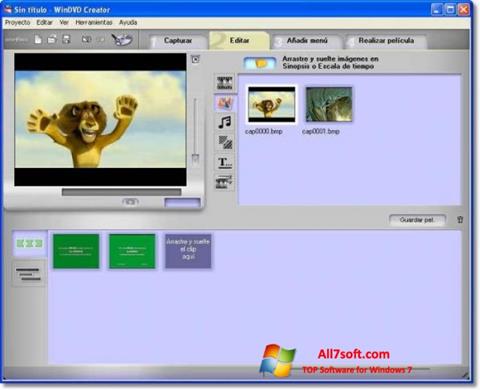 Capture d'écran WinDVD Creator pour Windows 7