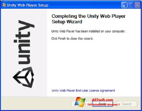 Capture d'écran Unity Web Player pour Windows 7