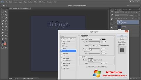 Capture d'écran Adobe Photoshop CC pour Windows 7