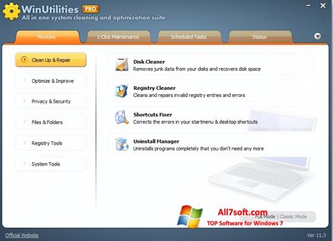 Capture d'écran WinUtilities Memory Optimizer pour Windows 7
