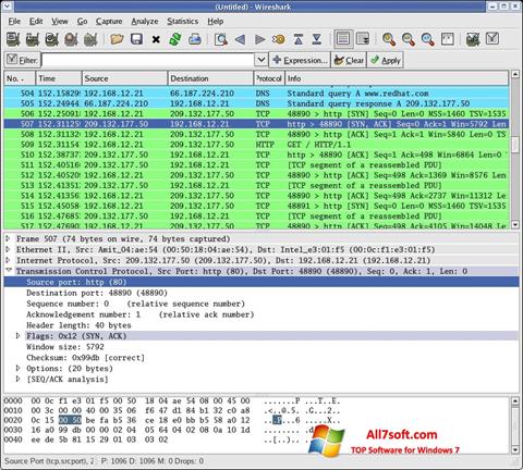 Capture d'écran Wireshark pour Windows 7