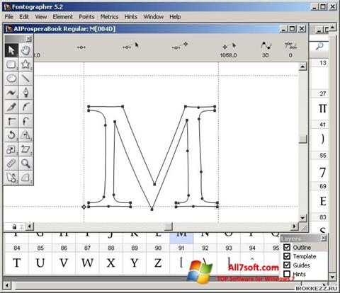 Capture d'écran Fontographer pour Windows 7