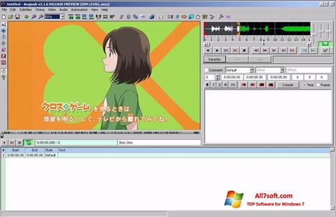 Capture d'écran Aegisub pour Windows 7