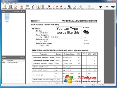 Capture d'écran PDF Editor pour Windows 7