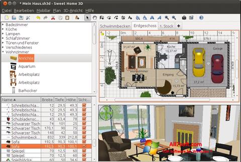 Capture d'écran Sweet Home 3D pour Windows 7