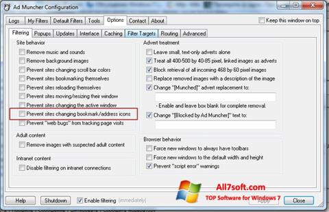 Capture d'écran Ad Muncher pour Windows 7
