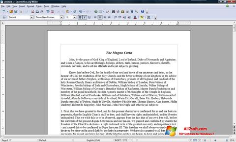 Capture d'écran OpenOffice pour Windows 7