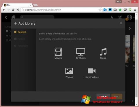 Capture d'écran Plex Media Server pour Windows 7