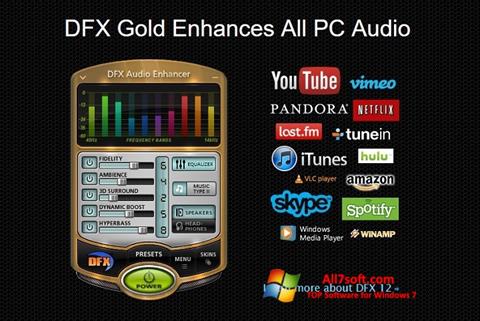 Capture d'écran DFX Audio Enhancer pour Windows 7