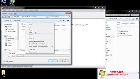 Capture d'écran HTML Help Workshop pour Windows 7