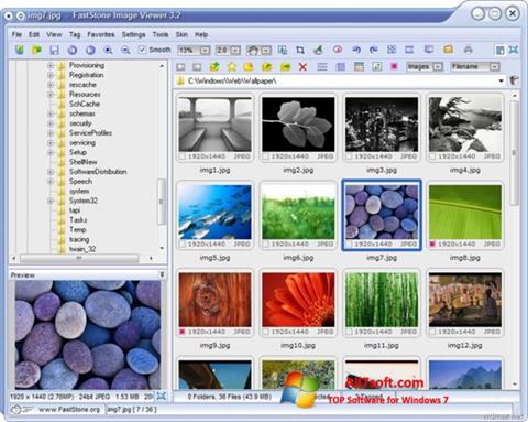 Capture d'écran FastStone Image Viewer pour Windows 7