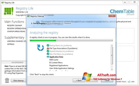 Capture d'écran Registry Life pour Windows 7