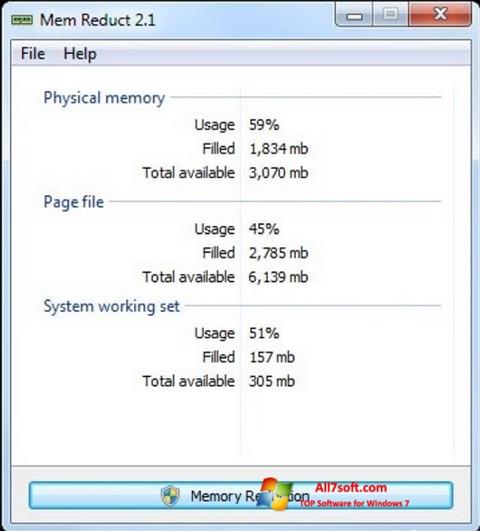 Capture d'écran Mem Reduct pour Windows 7