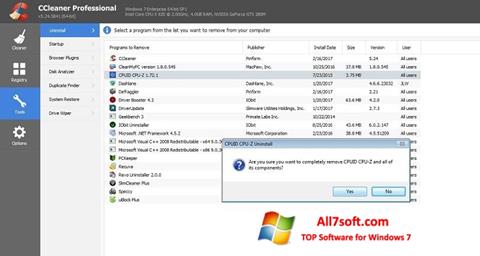 Capture d'écran CCleaner Professional Plus pour Windows 7