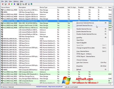Capture d'écran USB Manager pour Windows 7