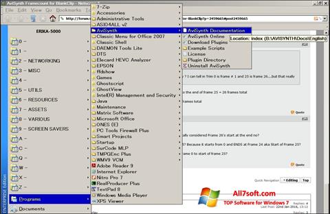 Capture d'écran AviSynth pour Windows 7