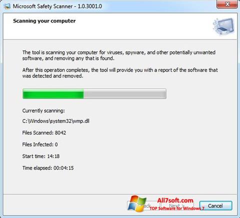 Capture d'écran Microsoft Safety Scanner pour Windows 7
