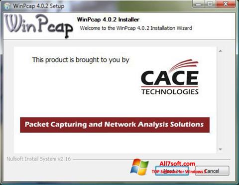 Capture d'écran WinPcap pour Windows 7