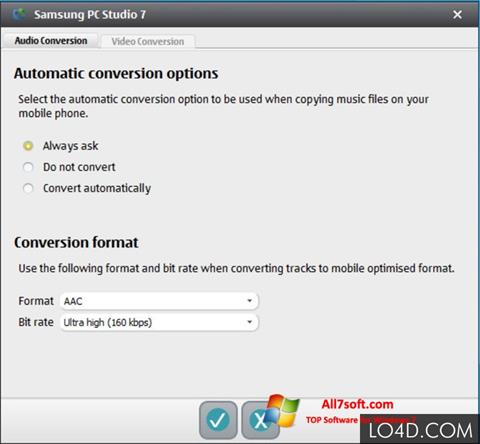 Capture d'écran Samsung PC Studio pour Windows 7