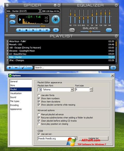 Capture d'écran Spider Player pour Windows 7