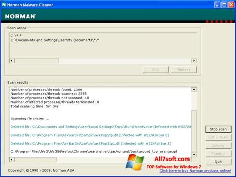 Capture d'écran Norman Malware Cleaner pour Windows 7