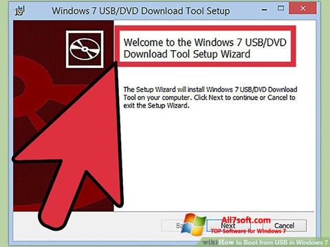 Capture d'écran Windows 7 USB DVD Download Tool pour Windows 7