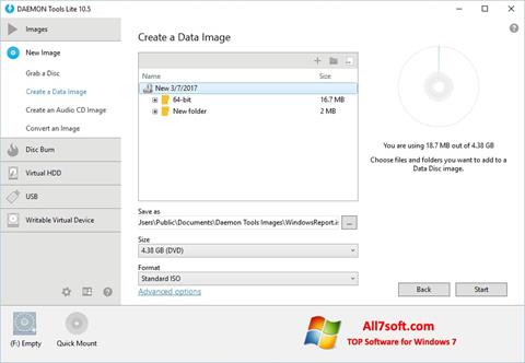 Capture d'écran DAEMON Tools Lite pour Windows 7