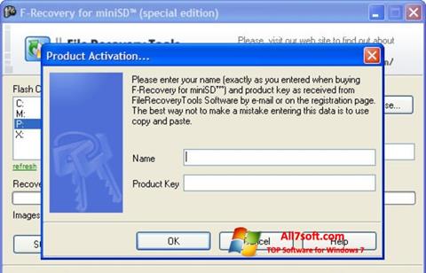 Capture d'écran F-Recovery SD pour Windows 7
