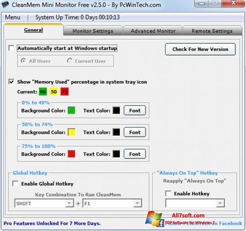 Capture d'écran CleanMem pour Windows 7