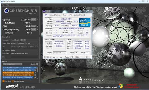 Capture d'écran CINEBENCH pour Windows 7