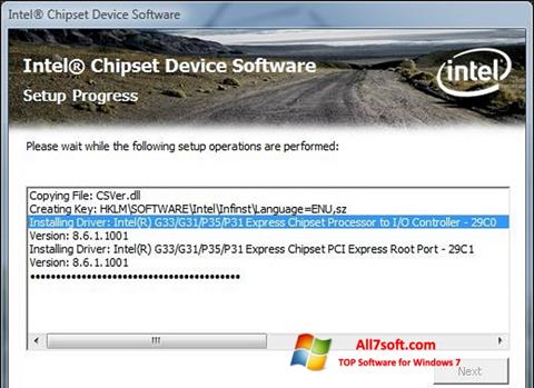 Capture d'écran Intel Chipset Device Software pour Windows 7