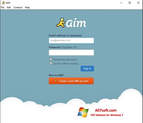 Capture d'écran AOL Instant Messenger pour Windows 7