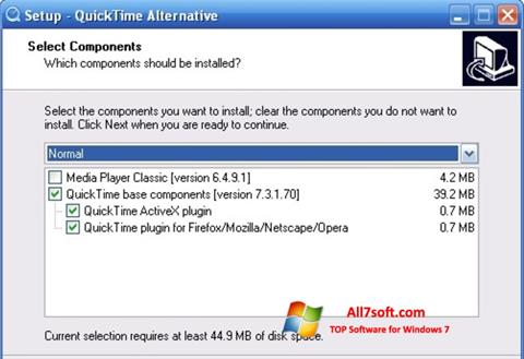 Capture d'écran QuickTime Alternative pour Windows 7